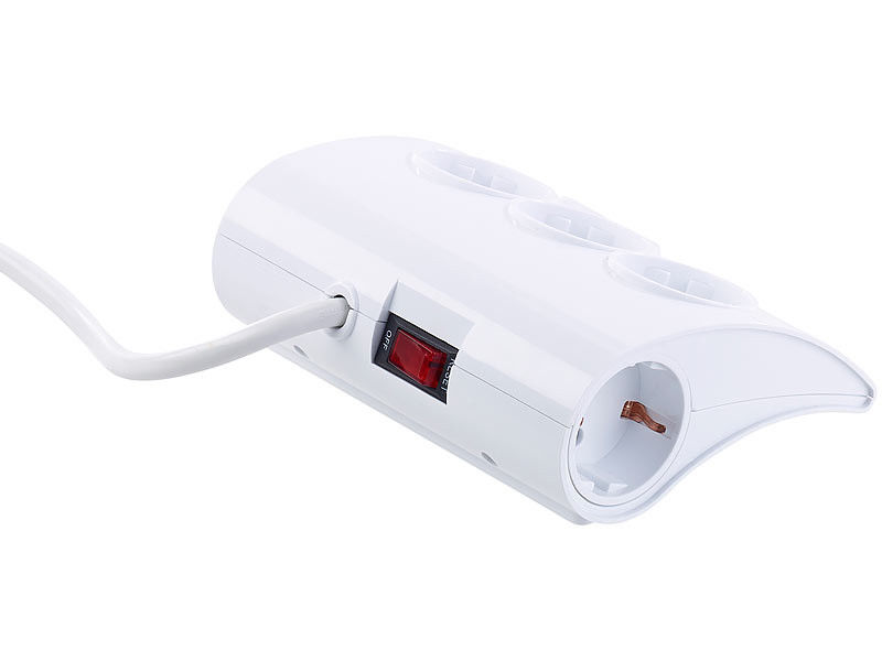 REVOLT Bloc multiprise 5 prises & 2 ports de chargement USB