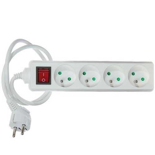 Bloc multiprises x 4 avec interrupteur - JOD1