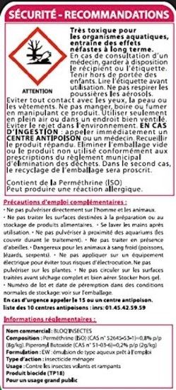 Bloqinsect Anti Mouche Anti Cafards Et Autres Insectes - Barrage Aux Insectes Lot De 3 X 1 L - Anti Fourmis Et Insect