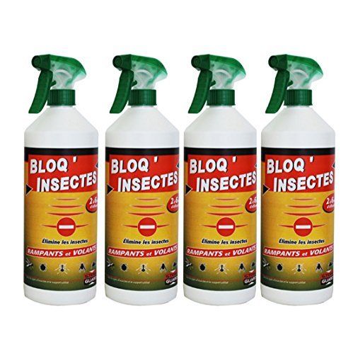 Bloqinsect Barrage Aux Insectes Lot De 4l Pulverisateur Anti Insecte Interieur Exterieur Élimine Moustiquesfourmismouches