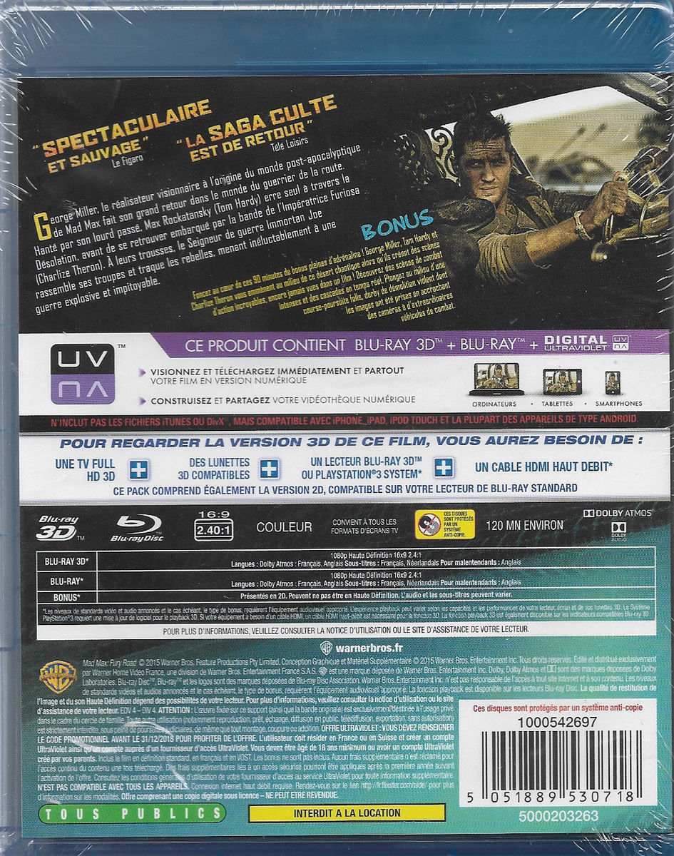 Mad Max : Fury Road [blu-ray 3d]