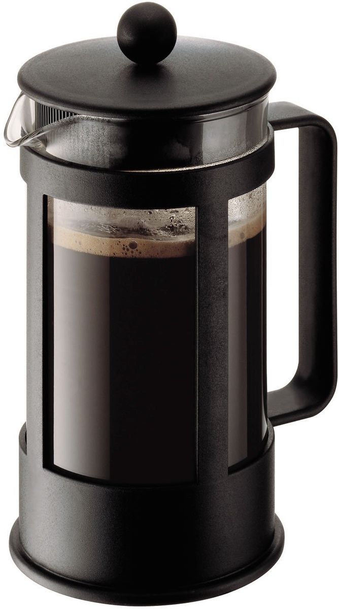 Bodum - 1788-01 - Kenya Cafetiere a Piston 8 Tasses - 1,0 L - Noire