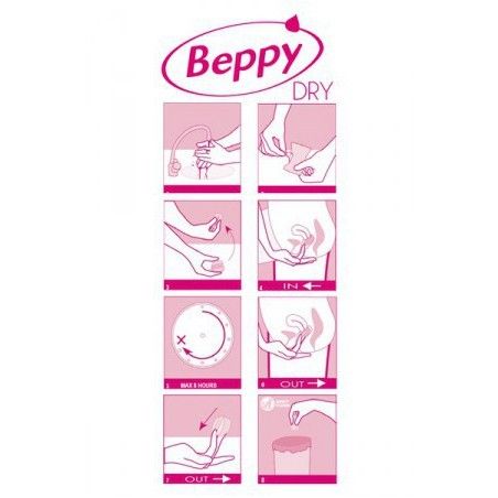 Beppy Éponges Menstruelles Soft + Comfort Dry Tampons Boîte De 8 Blanc