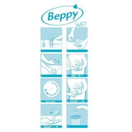 Beppy Éponges Menstruelles Soft + Comfort Wet Tampons Boîte De 8