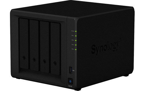 Synology Disk Station Ds418 - Serveur Nas - 4 Baies - Raid 0, 1, 5, 6, 10, Jbod - Ram 2 Go - Gigabit Ethernet - Iscsi