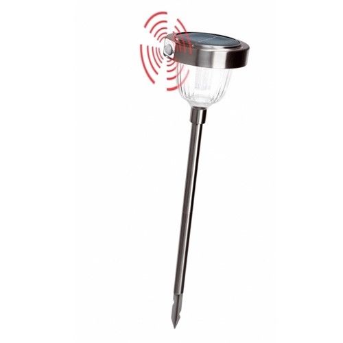 Lampe Solaire Asinara Detecteur Infrarouge, Inox