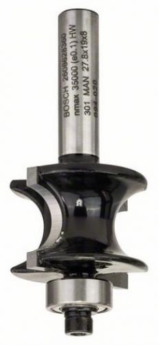 Bosch Fraise a moulurer demi-rond 8 mm, R1 6 mm, L 19 mm, G 63 mm