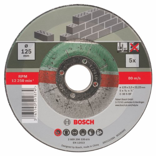 Set de disques a tronconner a moyeu deporte pour la pierre 5 pcs Bosch 26092563