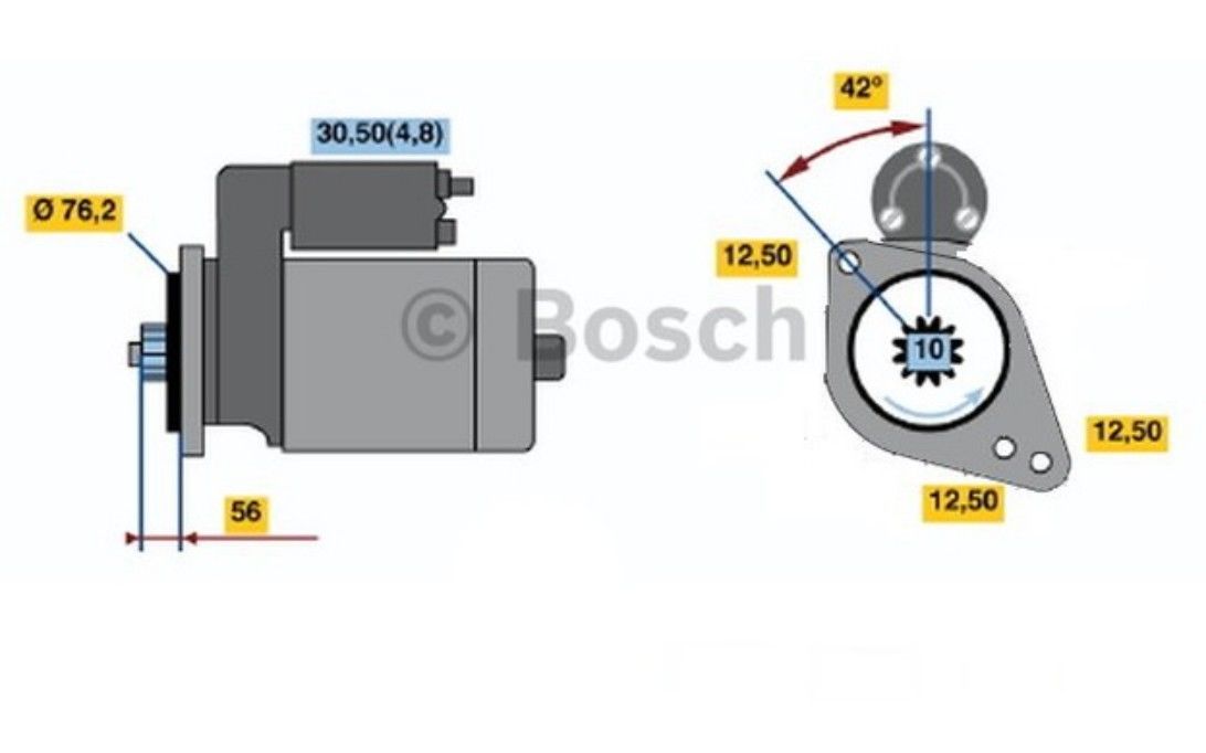Bosch 0 001 123 012 Demarreur Vw
