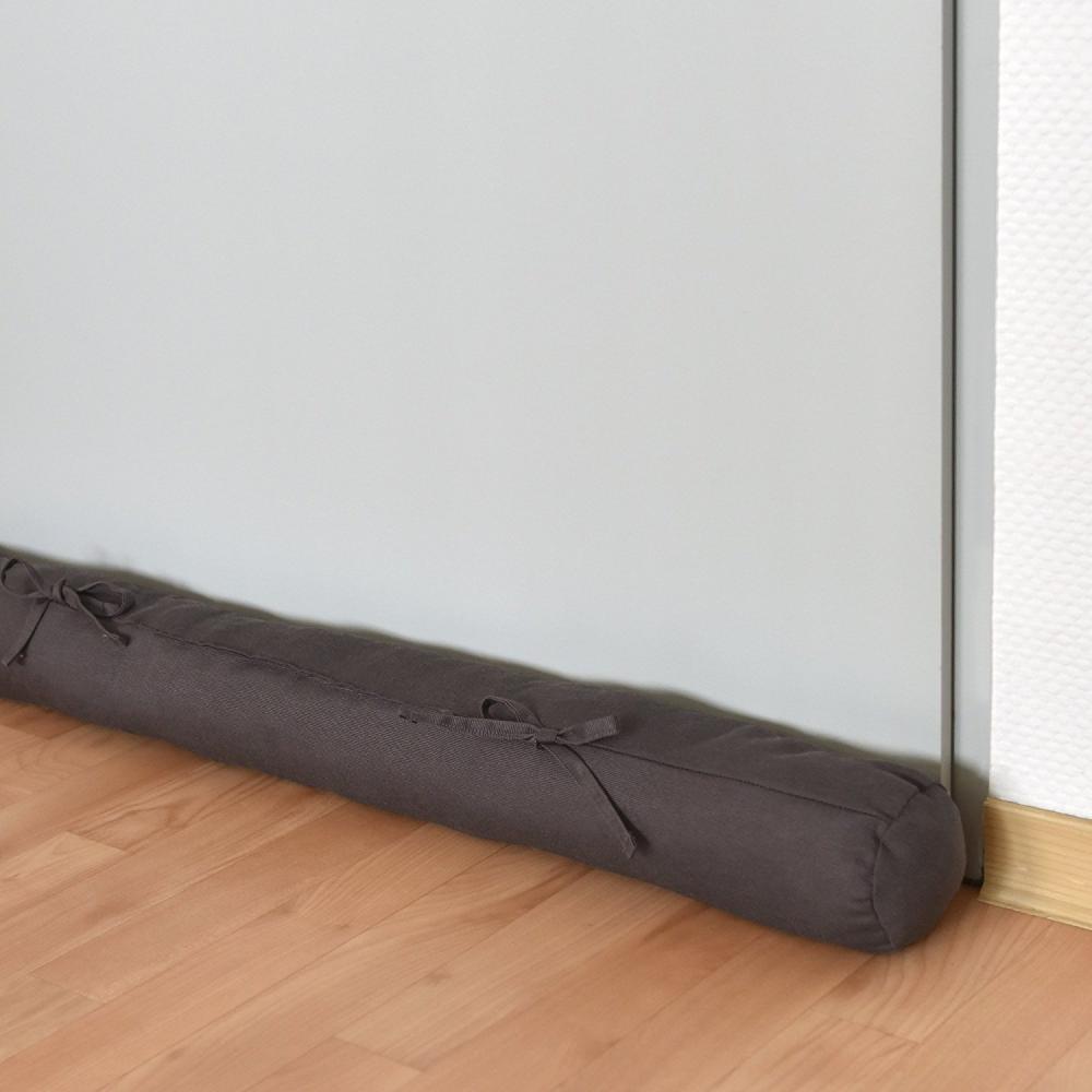Beautissu Boudin Bas De Porte 90x10cm Anthracite Viento Fenetre Isolant Contre Les Courants Dair Froid 100 Coton