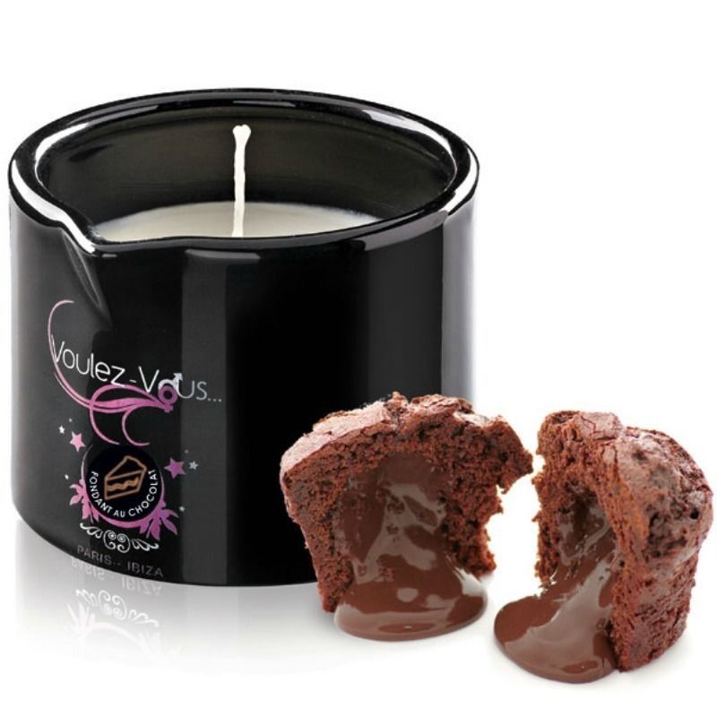 Voulez-vous... Bougie De Massage Gourmande Allume-moi Fondant Chocolat Marron