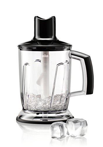 Bol Blender 125l - Braun - Mq40 - Accessoire Hachoir/broyeur A Glace - Compatible Mq300/mq500/mq7 - Noir
