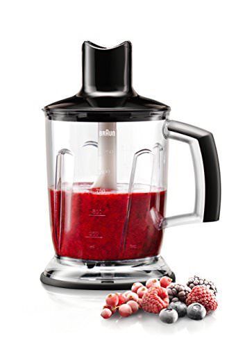Bol Blender 125l - Braun - Mq40 - Accessoire Hachoir/broyeur A Glace - Compatible Mq300/mq500/mq7 - Noir