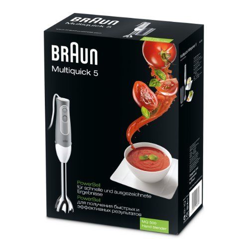 Mixeur A Main - Braun - Mq500 Soup - 600 Watt - Inox - Gris - Bol Melangeur