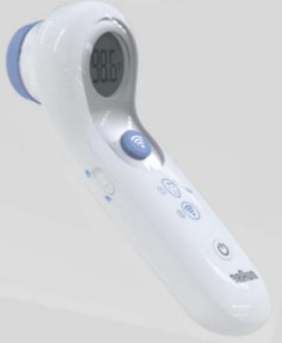 Braun Thermometre Frontal Sans Contact Blanc