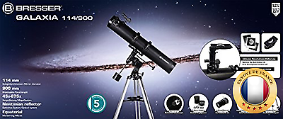Bresser Galaxia 114-900 Telescope Newton Eq- Sky Carbone Design