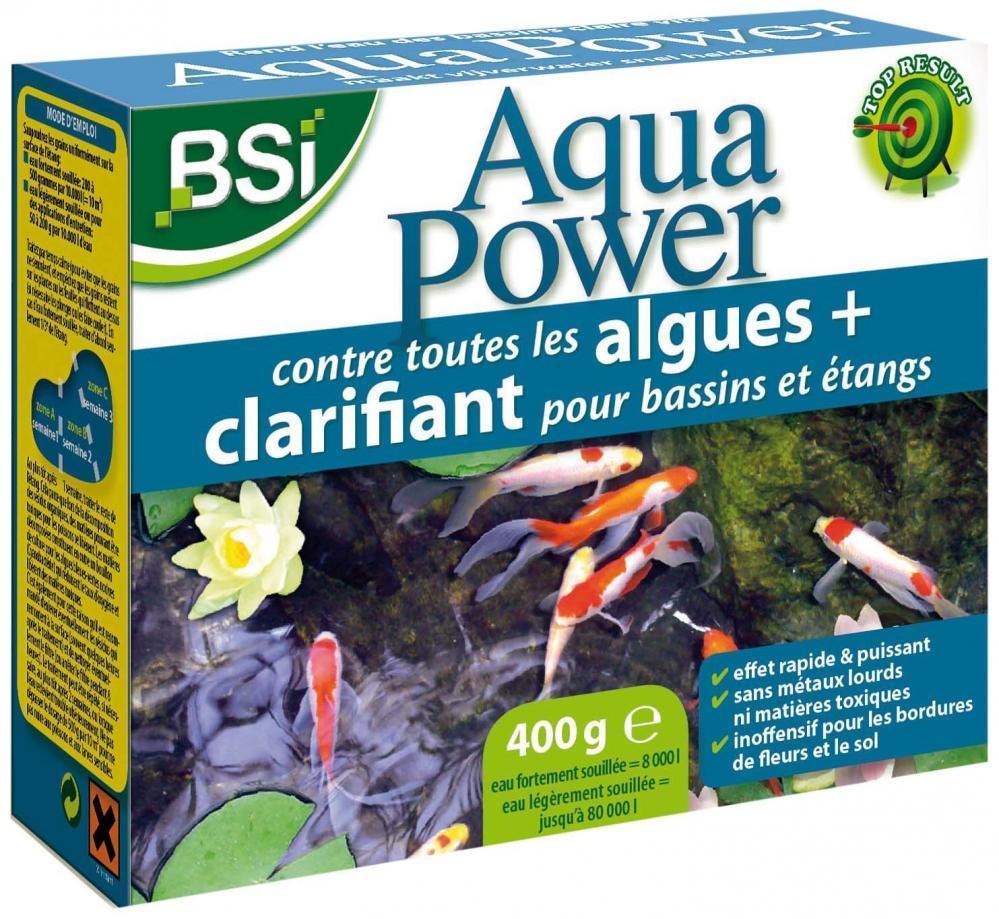 Aqua Power 400 Gr anti-algue/clarifiant pour bassins/etangs anti-algue 400 Gr 