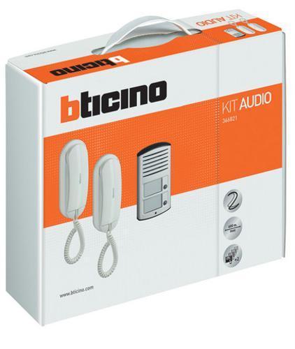 Bticino 366821 Trousse Audio 2 Fils Bifamiliale Avec Pad Declencheurs Serie 2000 Mural Et Interphone Sprint L2