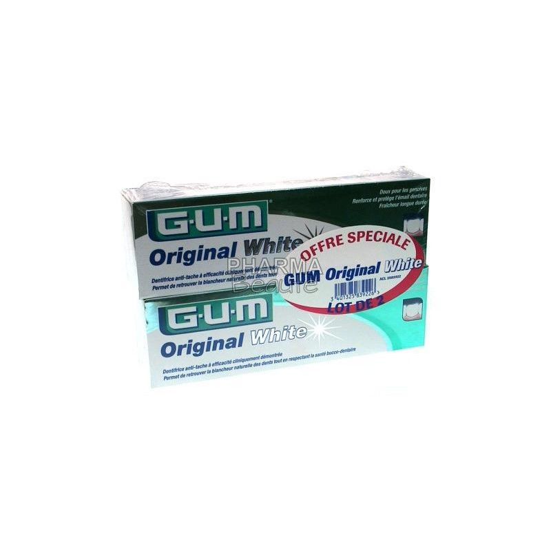 Gum Dentifrice Blancheur Original White ref 1745 Lot de 2 x 75ml