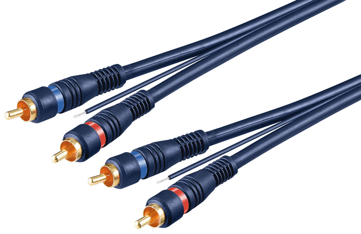 [Ref:50175-2] GOOBAY Lot de 2 Cables audio / video (2x prise RCA vers 2x RCA) 