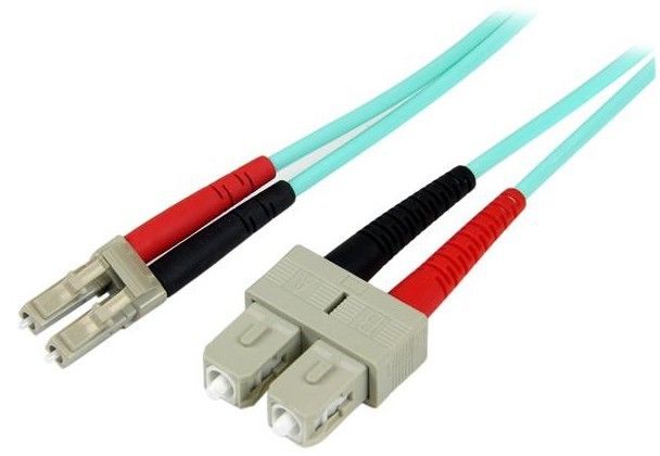 StarTech.com A50FBLCSC2 Turquoise - Cable fibre optique duplex multimode OM3 50