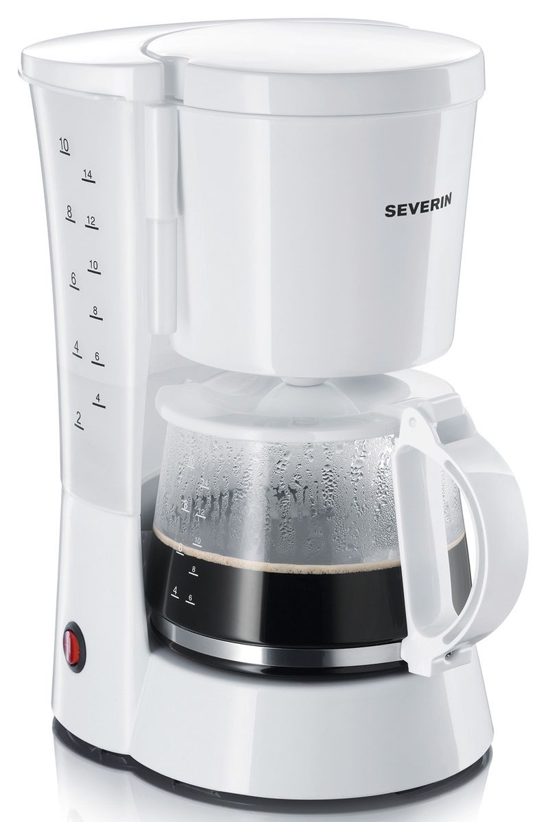 Severin Cafetiere Filtre 1015 Tasses 800w Blanche 4478