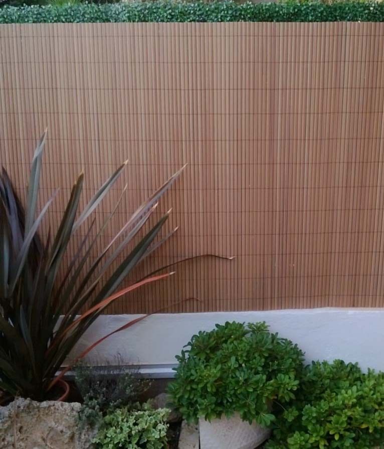 Rouleau de Canisse PVC couleur marron clair 120x300 cm - FENCE GARDEN