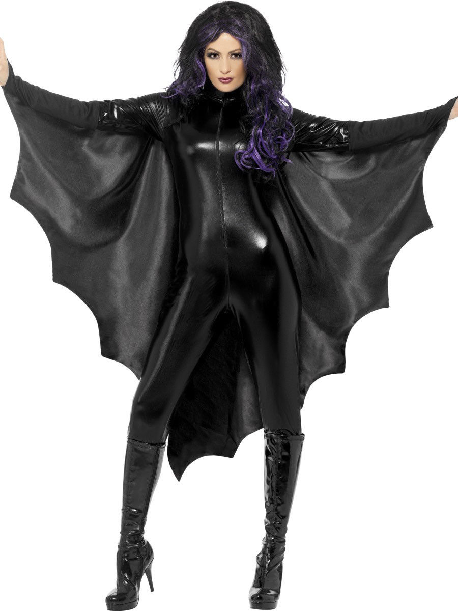 Cape Chauve-souris Halloween Horreur - Smiffy's - Taille Unique - Pour Femme Et Enfant - Noir