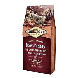 Carnilove croquettes pour chat adult grandes races au canard et a la dinde Poids - 6 kg