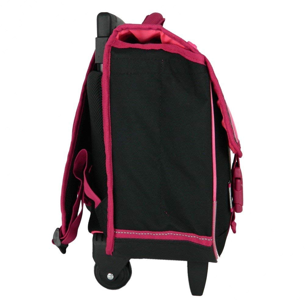 Cybel Cartable A Roulettes 38 Cm 2 Compartiments 1 Poche Rose Enfant