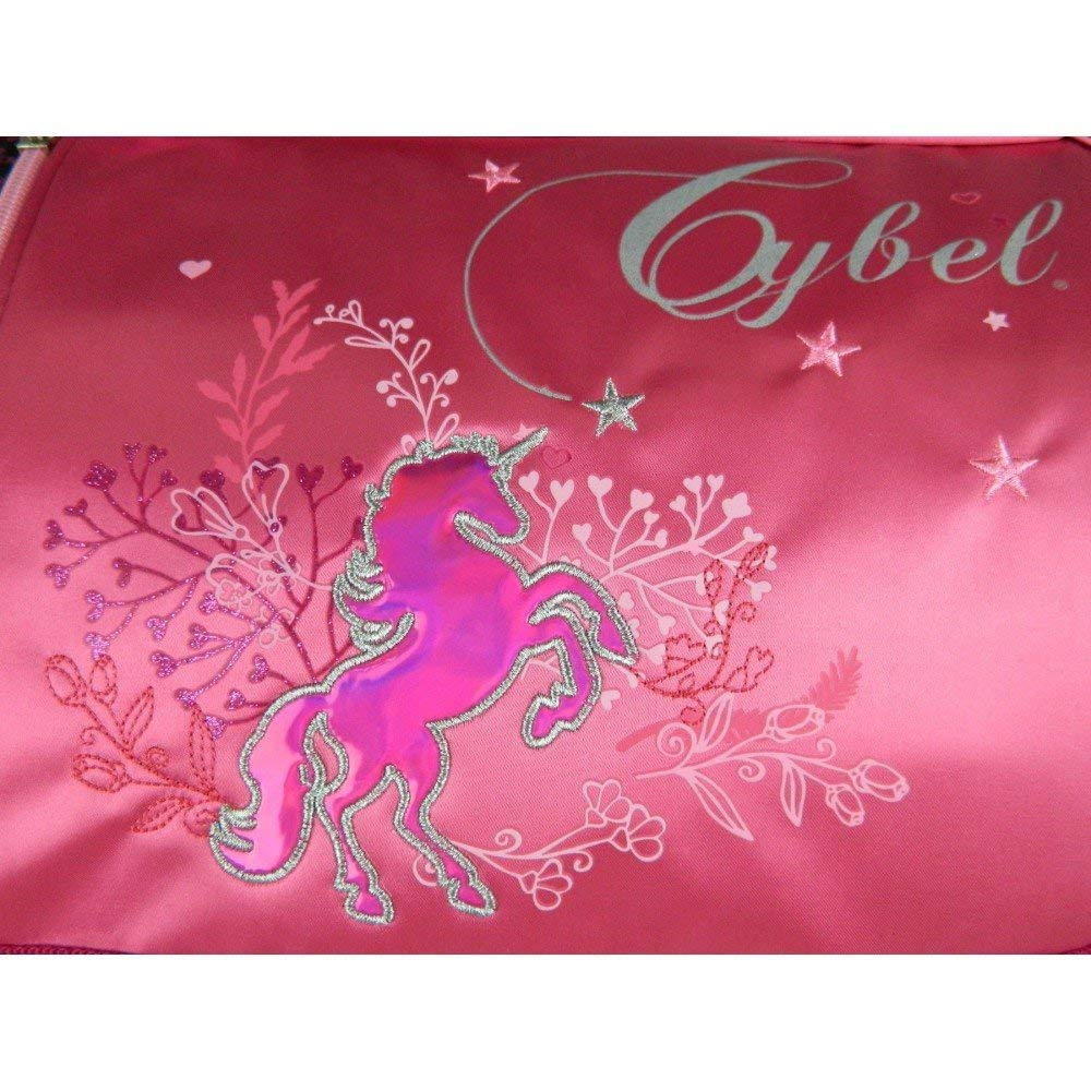 Cybel Cartable A Roulettes 38 Cm 2 Compartiments 1 Poche Rose Enfant