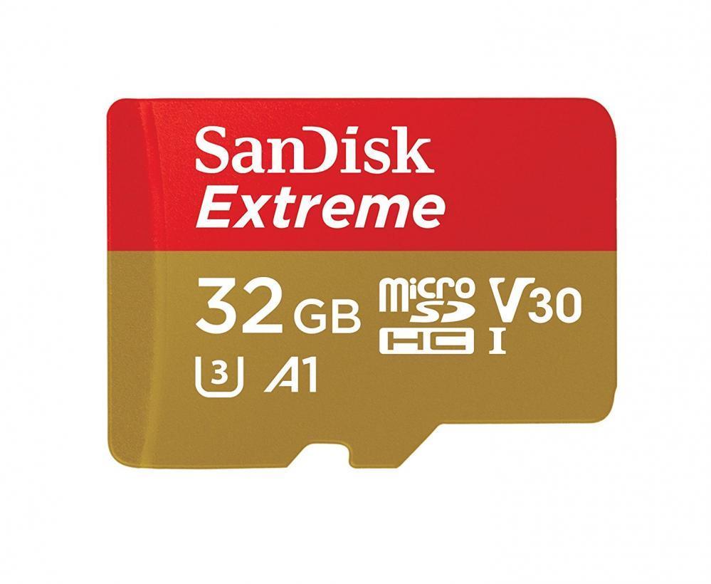 SANDISK Carte Micro SDHC Extreme 32GB V30 100MBs Adapt