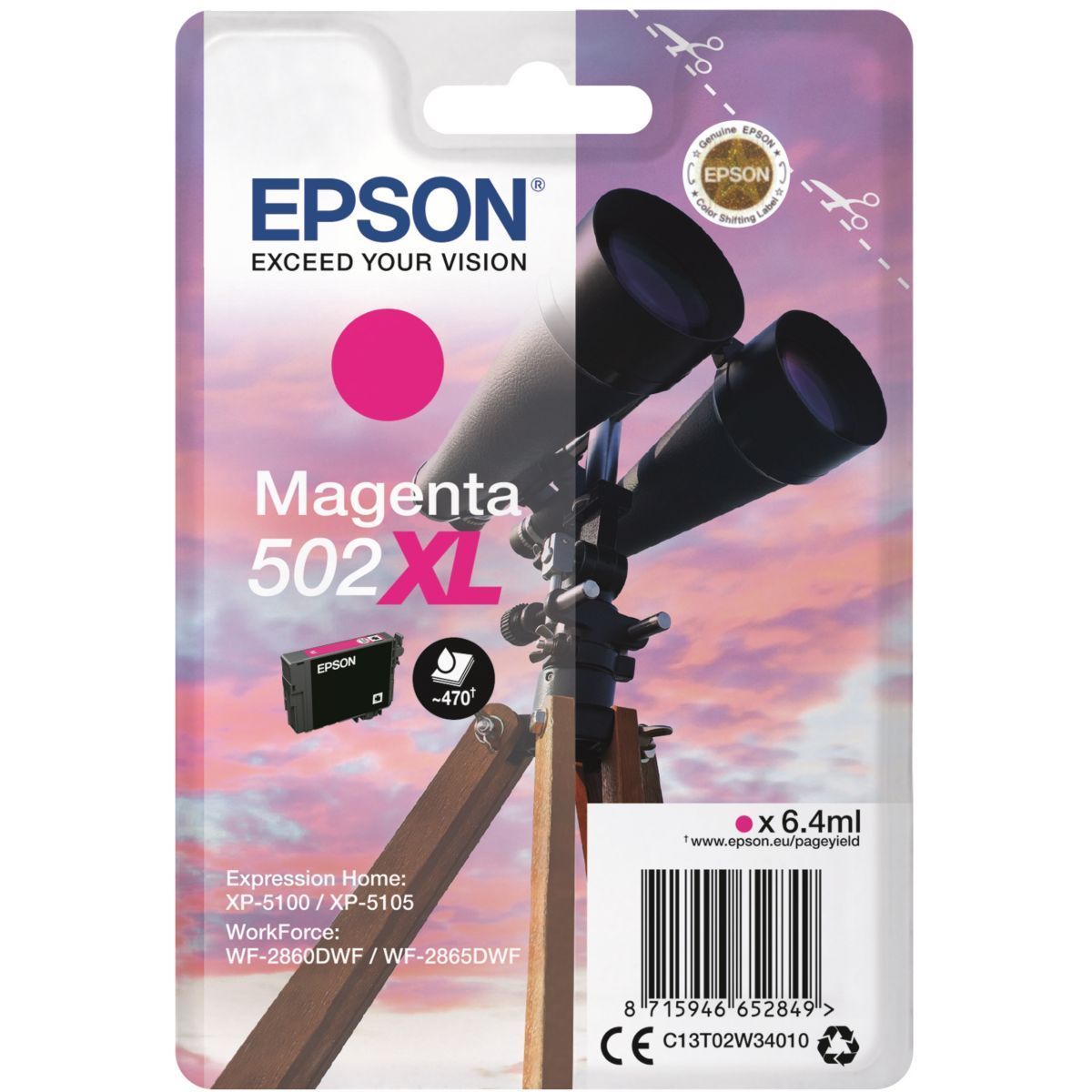 EPSON Cartouche Jumelles - Magenta XL 502