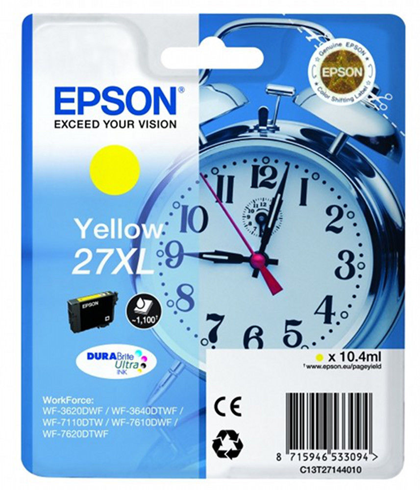 Epson 27xl (c13t27144012) - Jaune - Cartouche D'encre - Grande Capacite