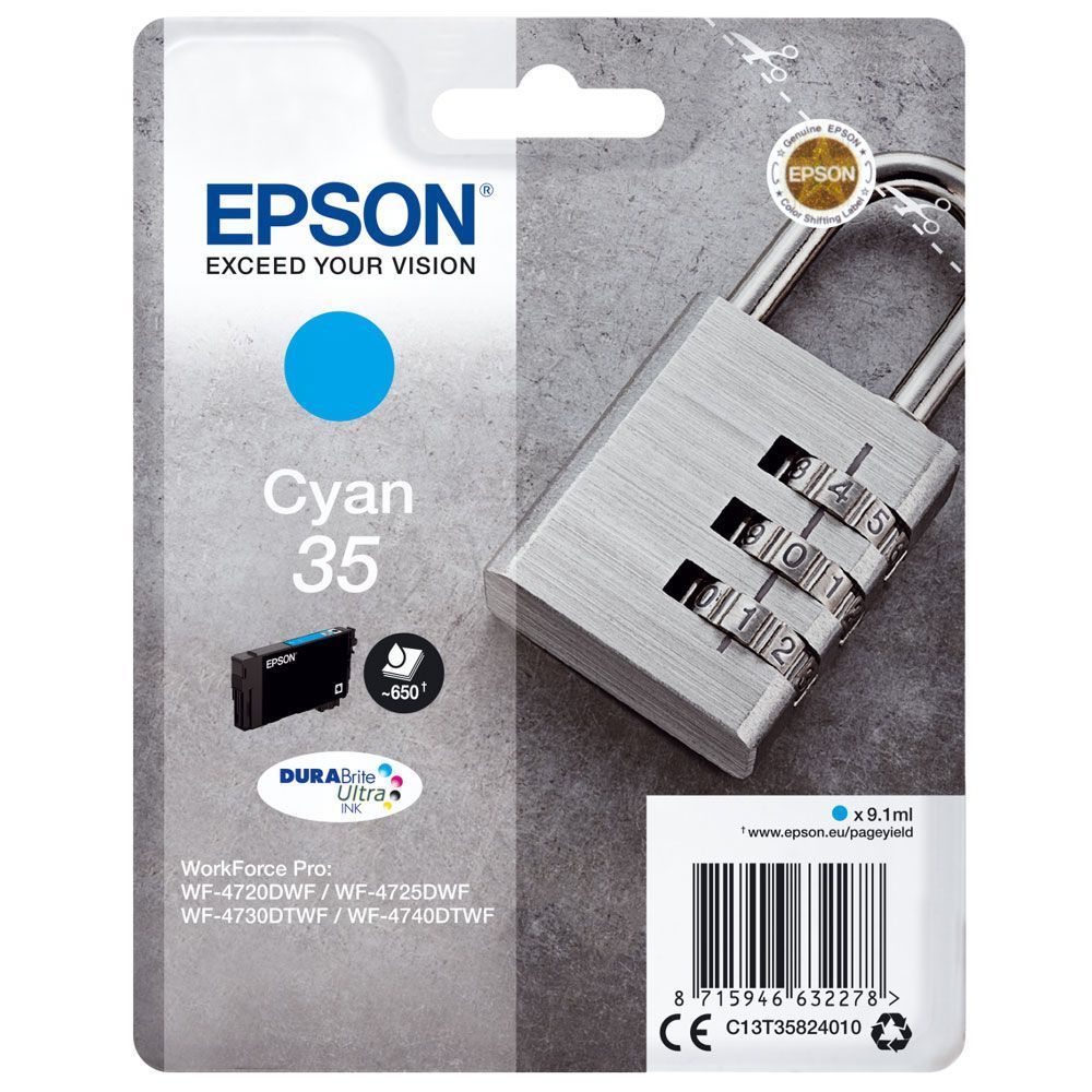 Epson 35 (c13t35824010) - Cyan - Cartouche D'encre