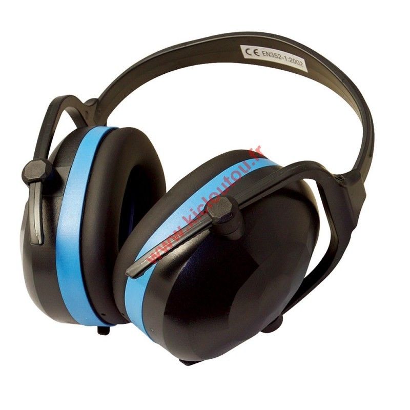 Casque Anti-bruit Pliable Snr 30 Db - Silverline - Casque - Protection Auditive - Couleur Bleu Et Noir