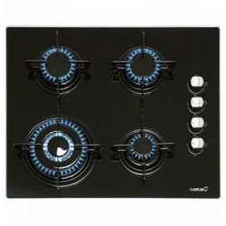 Plaque Au Gaz Cata Ci631bk 1412 60 Cm Noir Verre (4 Cuisiniere)