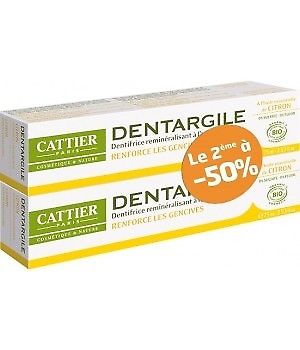 Cattier Dentifrice Dentargile Citron Duo 2x75ml