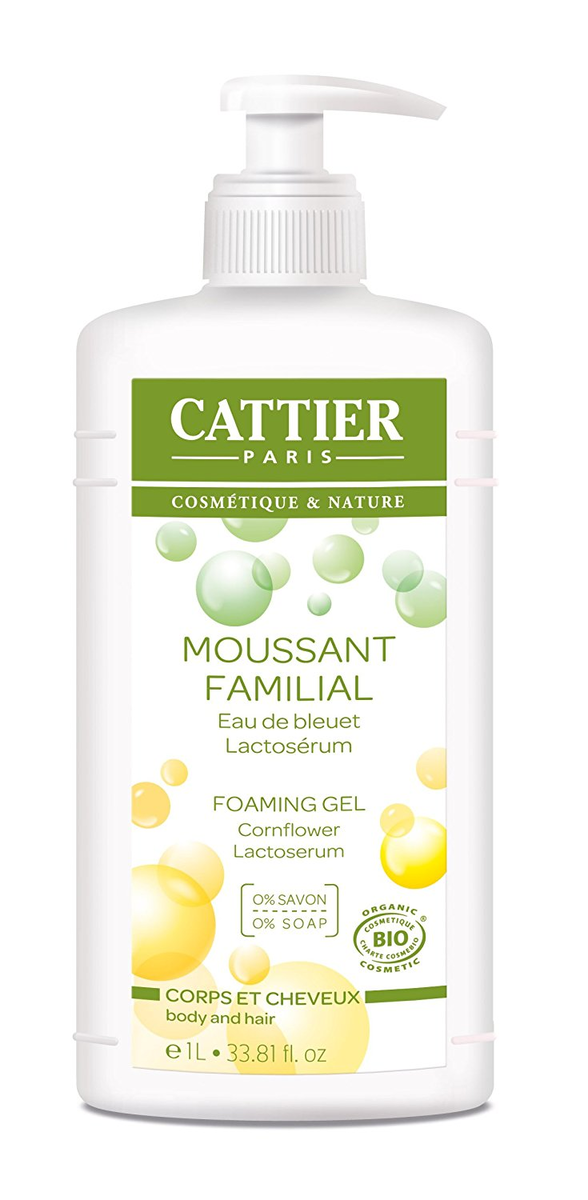 Cattier Moussant Familial Eau De Bleuet Bio 1l