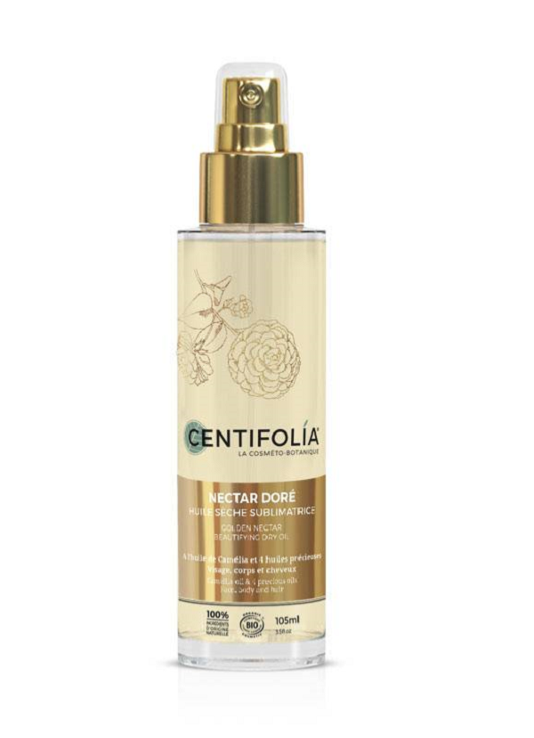 Centifolia Huile Seche Sublimatrice Nectar Dore Flacon Spray 105ml