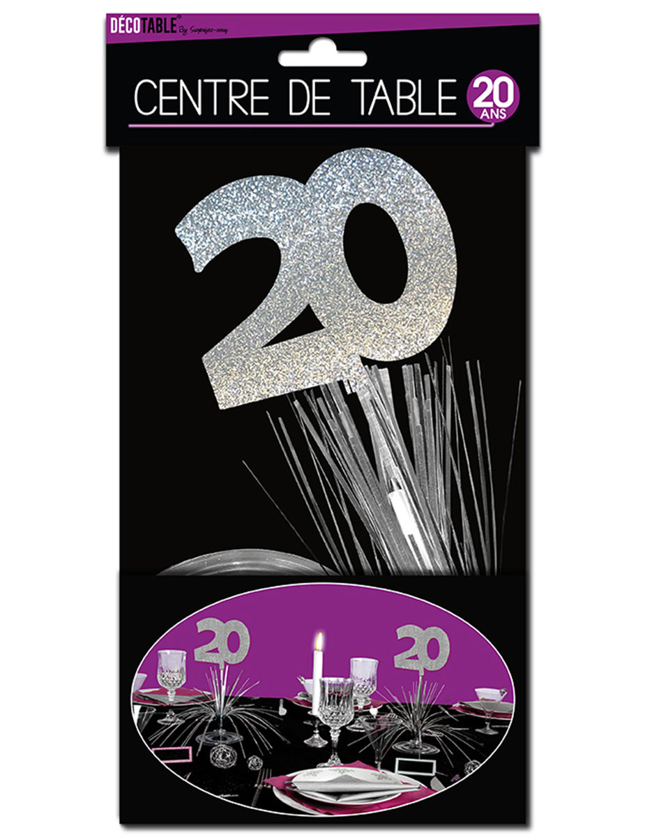 Centre De Table 20 Ans - Argente/gris - ...