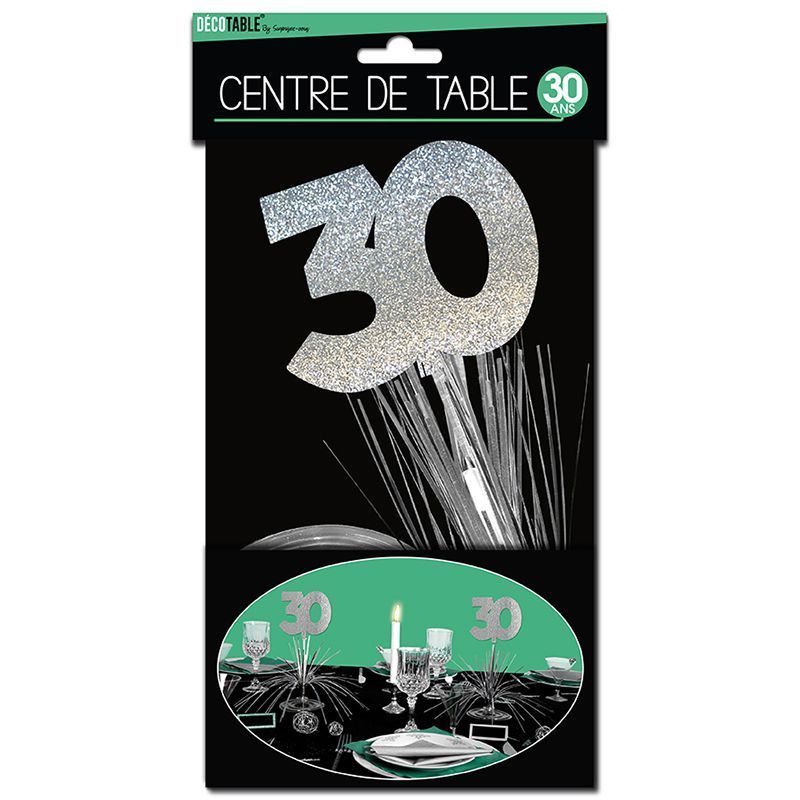 Centre De Table 30 Ans - Argente/gris - ...
