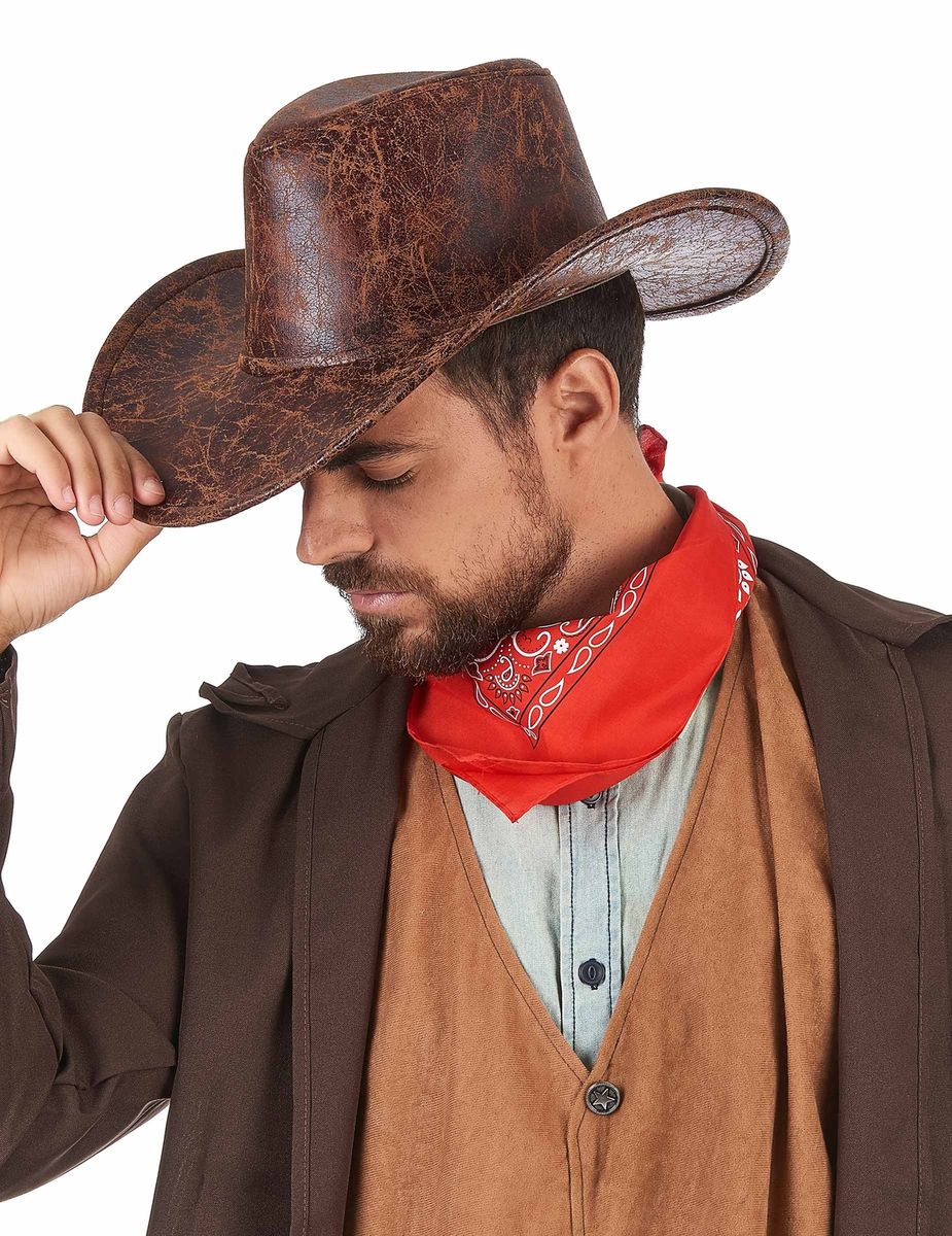 Chapeau De Cowboy Marron Adulte - Generique - Taille Unique - Interieur