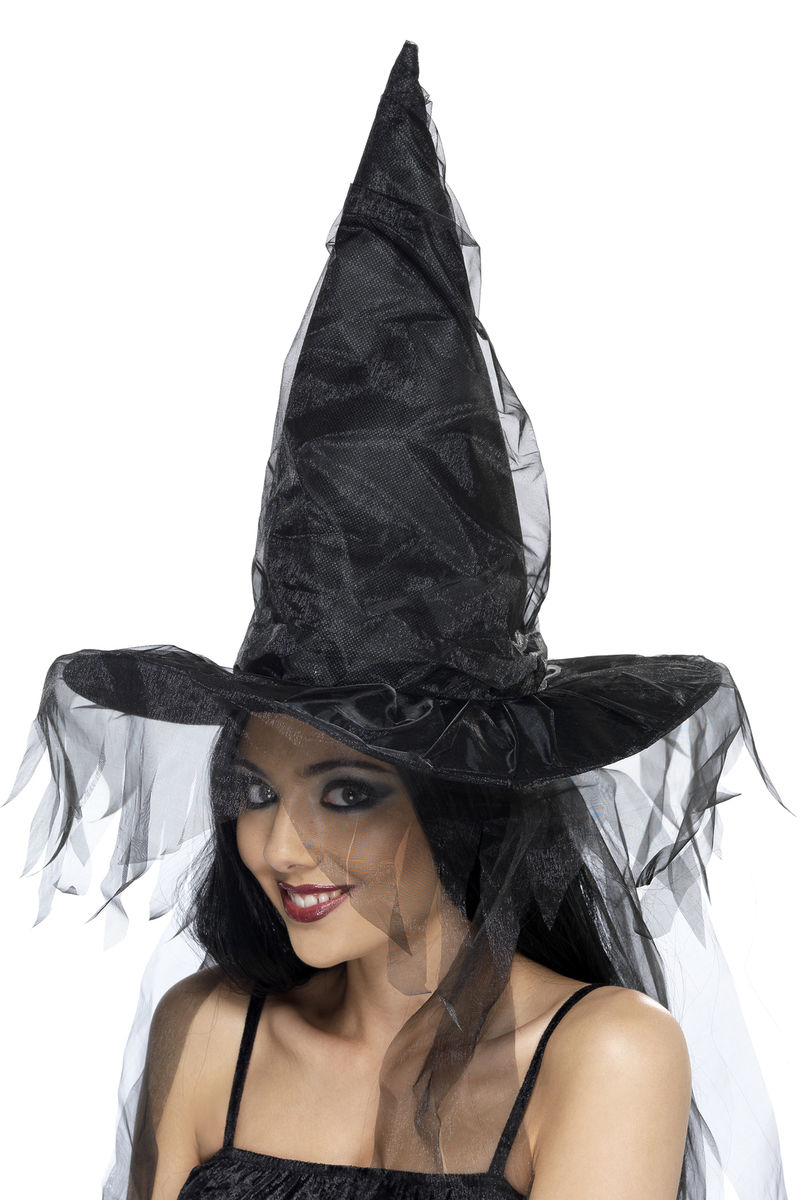 Chapeau Sorciere Noir Femme Halloween Taille Unique
