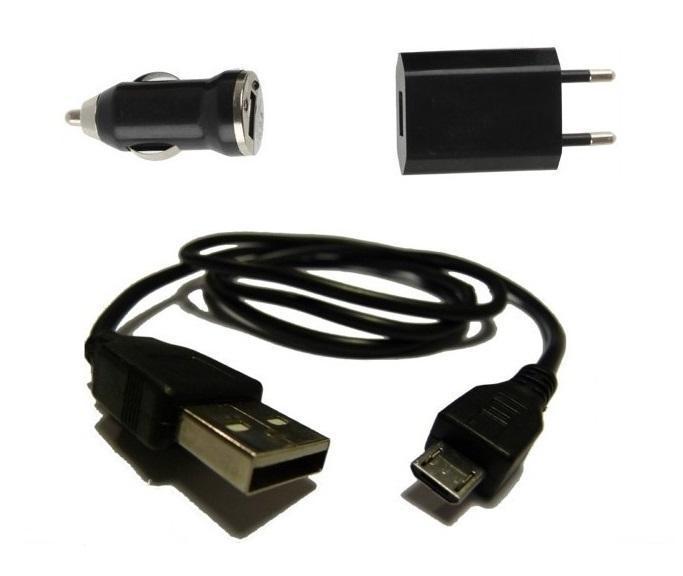 Chargeur 3 en 1 (Secteur + Voiture + Cable USB) ~ Samsung GT S5620 Player Star 2