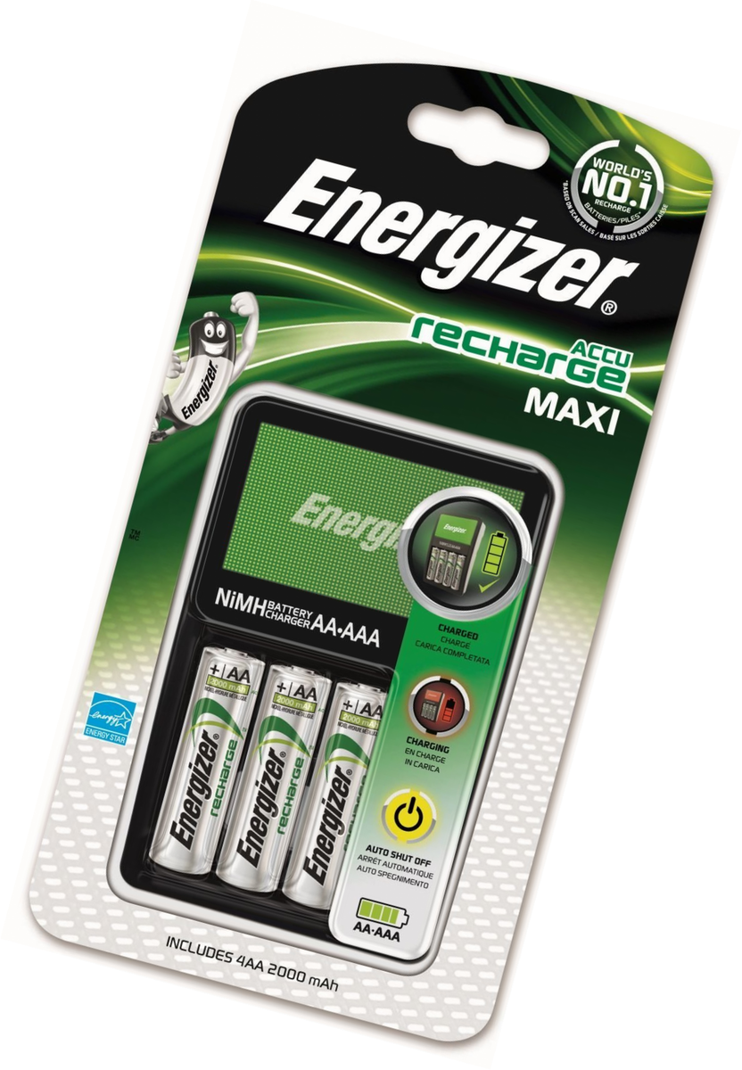 Energizer Chargeur Compact De Batterie 4 Aaa¦