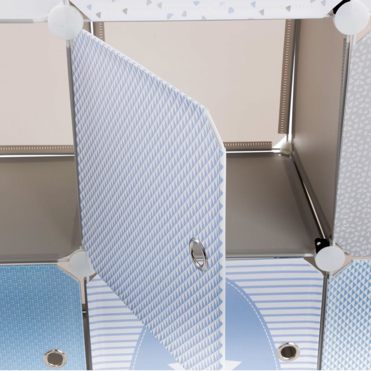 Casiers De Rangement Enfant Chateau Gris 96x109cm - Atmosphera Createur Dinterieur