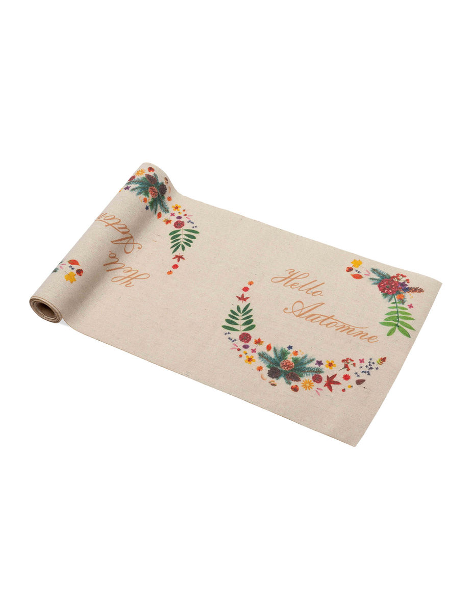 Chemin De Table Lin Hello Automne 28 Cm X 5 M Taille Unique