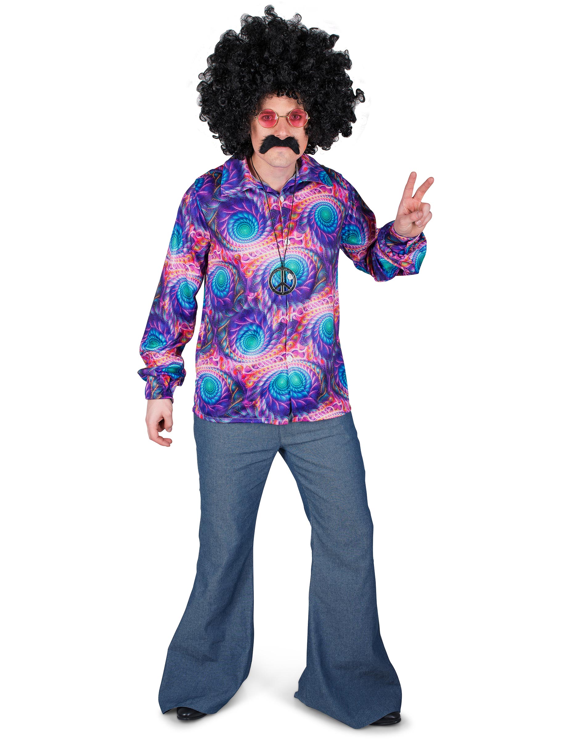 Chemise Disco Psychedelique Homme Taille M
