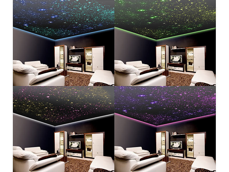 Lunartec Ciel Etoile Telecommande En Fibre Optique Et Led Rvb - 200 Tiges